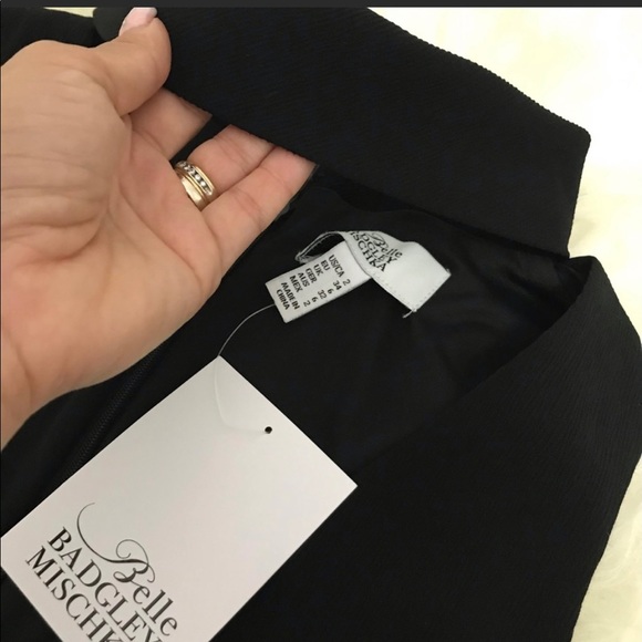 NWT  BADGLEY MISCHKA Choker V-Neck Cocktail Dress - Picture 4 of 4